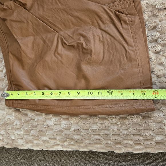 Free People Fake Out Faux Wrap Mini Skirt Walnut Color Size 4 Casual Preppy Chic - Picture 6 of 12